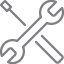 screwdriver and spanner icon