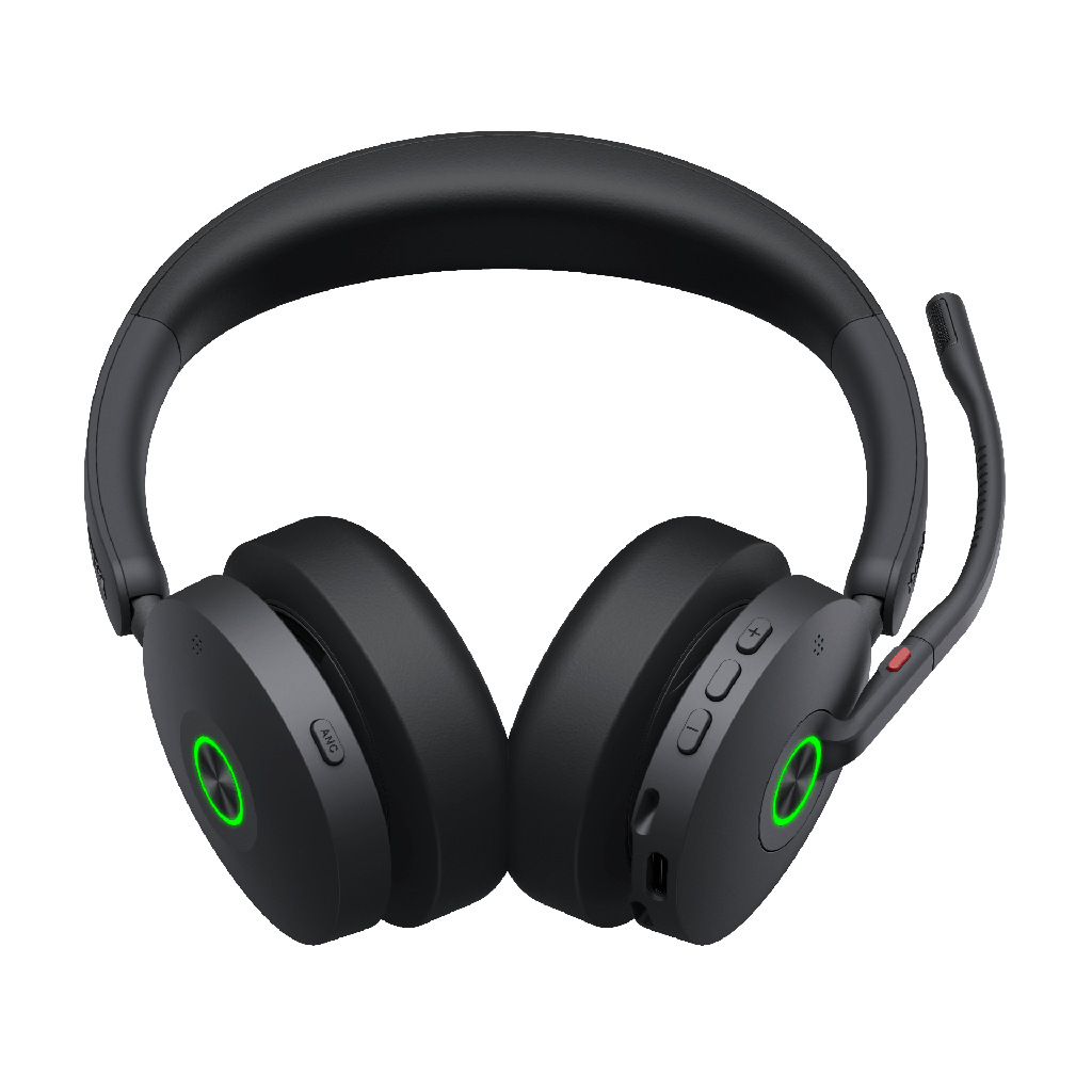 YEALINK WIRELESS (BH74) MS STEREO BLUETOOTH ANC HEADSET, BT51 DNGLE, BLACK, C TO A ADAPTER