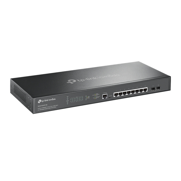 Omada 8-Port 2.5GBASE-T and 2-Port 10GE SFP+ L2+ Managed Switch with 8-Port PoE+