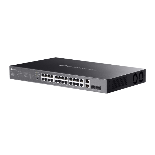 TP-Link ES228GMP Omada 28-Port Gigabit Easy Managed Switch with 24-Port PoE+, Fast PoE, Perpetual PoE, Flow Control, Loopback Detection, Port Isolation