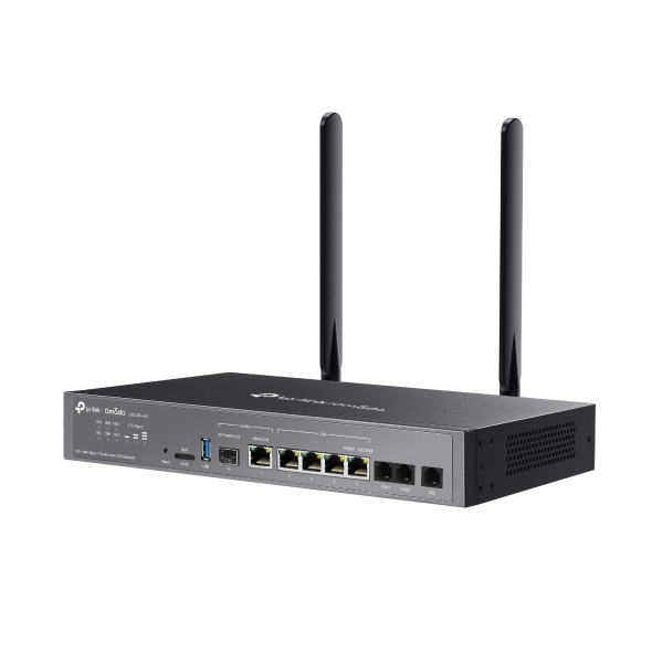TP-LINK OMADA 4G+ CAT6 GIGABIT RACKMOUNT DSL GATEWAY, DSL/FXS(3), GBE WAN(1)/LAN(4), 5YR