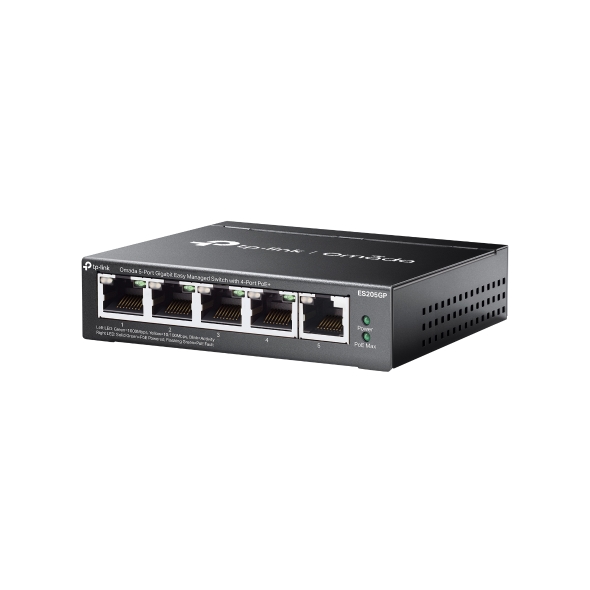 TP-LINK OMADA 5-PORT EASY MANAGED GIGABIT DESKTOP SWITCH, POE+(4), GbE(5), 65W, 5YR