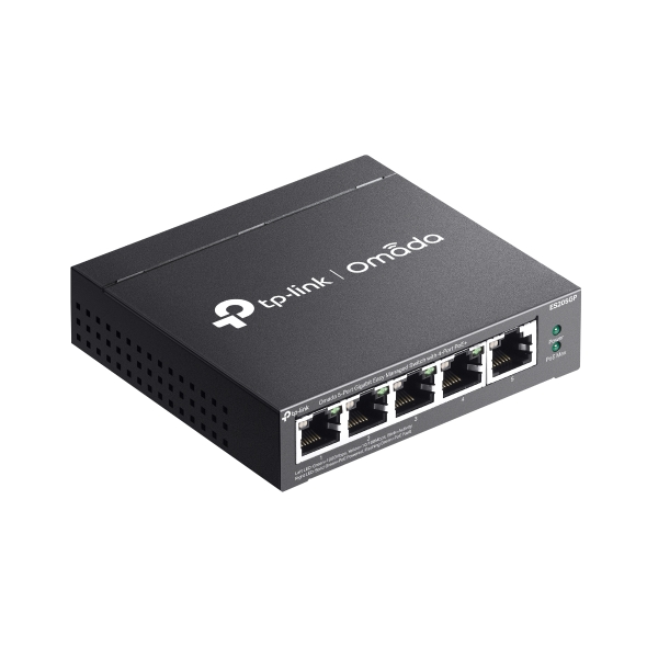 TP-LINK OMADA 5-PORT EASY MANAGED GIGABIT DESKTOP SWITCH, POE+(4), GbE(5), 65W, 5YR