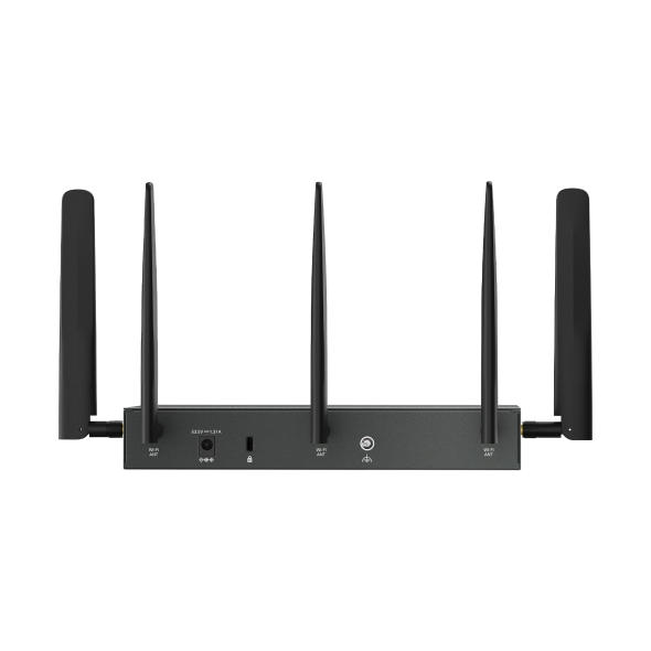 TP-Link ER706WP-4G Omada 4G+ Cat6 AX3000 Gigabit VPN Gateway with 4-Port PoE+, 574Mbps at 2.4 GHz + 2402 Mbps at 5 GHz (HE160) Wi-Fi Speed, 300 Mbps D