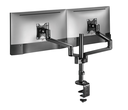 Astrotek Dual Monitor Arm Desk Mount Height Adjustable Stand for 2x LCD Display 23.8" 24" 27" 31.5" 32" 8kg 30° Tilt 180° Swivel 360° Pivot VESA LS