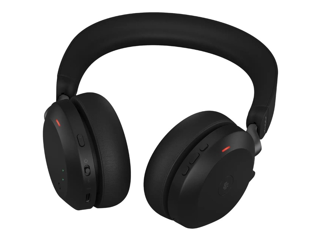 Jabra Wireless Evolve2 75 UC Stereo Bluetooth ANC Headset with charging stand+Link 380C BT