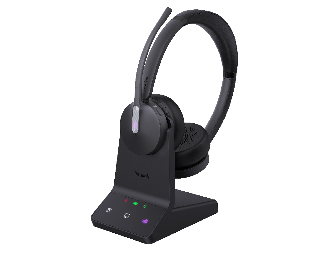 [WH64-DUAL-TEAMS] YEALINK BLUETOOTH DECT (WH64) MS STEREO HEADSET WITH BASE STATION