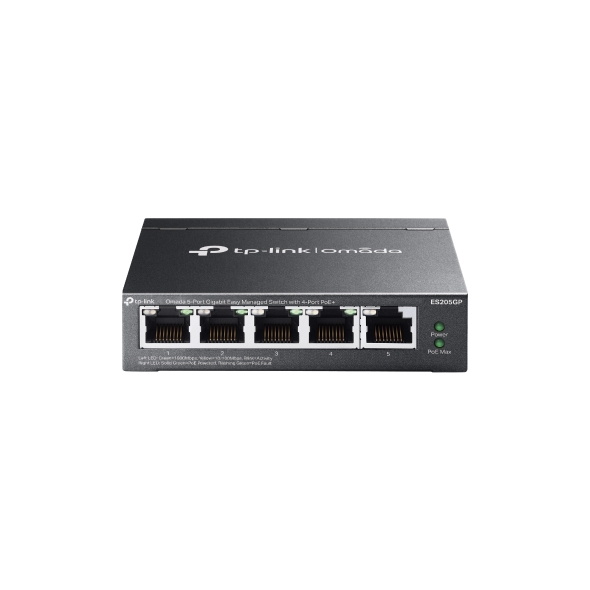 TP-LINK OMADA 5-PORT EASY MANAGED GIGABIT DESKTOP SWITCH, POE+(4), GbE(5), 65W, 5YR