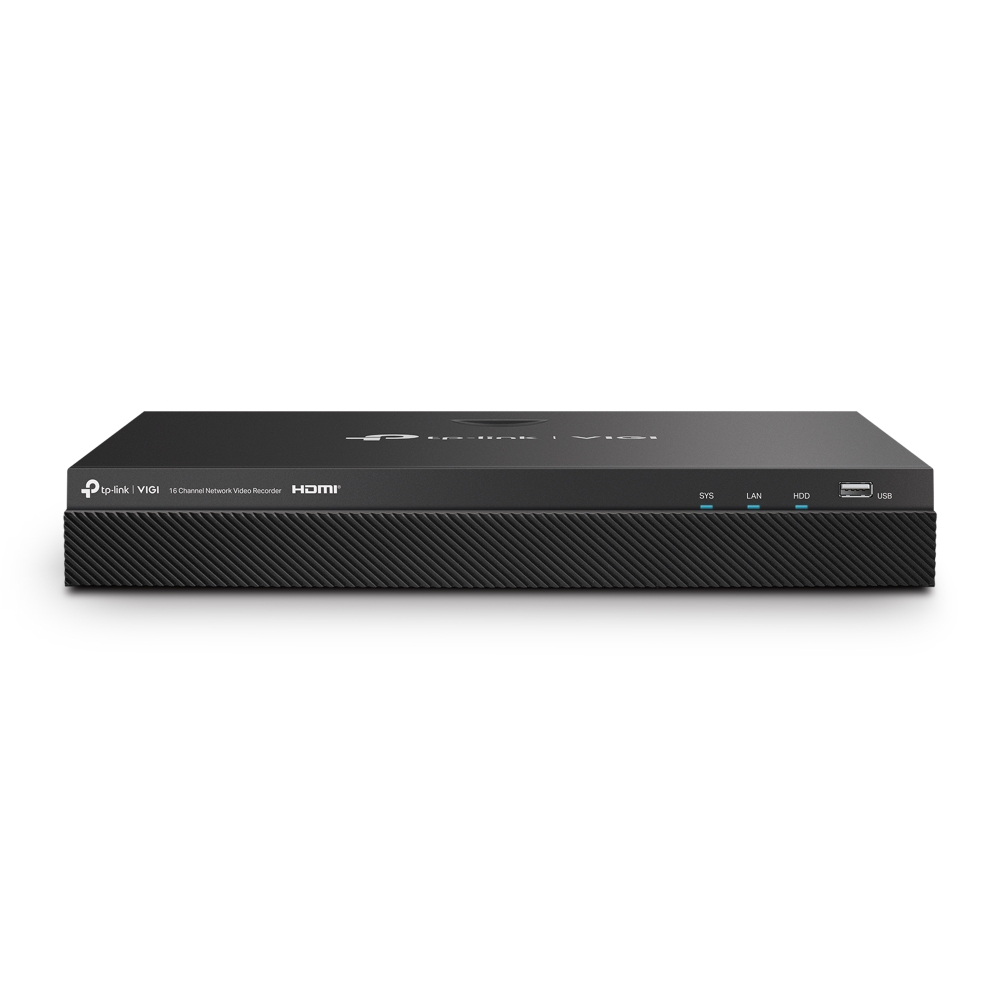 TP-LINK VIGI 16-Channel Network Video Recorder, 3.5"(0/2), UHD, 8MP, HDMI(1), VGA(1), 10/100(1), 3YR