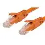 0.25m CAT6 RJ45-RJ45 network patch lead Orange