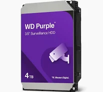 WD PURPLE 4TB SURVEILLANCE INTERNAL 3.5" SATA DRIVE HDD, 3YR