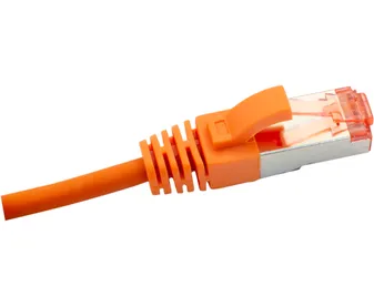 Hypertec 0.5 Metre 4 Pair LSZH Shielded RJ45 - RJ45 Slim Cat6A Orange