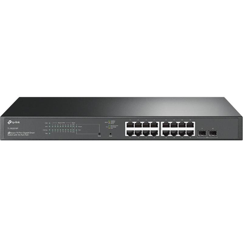 [TL-SG2218P] TP-LINK TL-SG2218P JetStream 18-Port Gigabit Smart Switch with 16-Port PoE+ Omada SDN