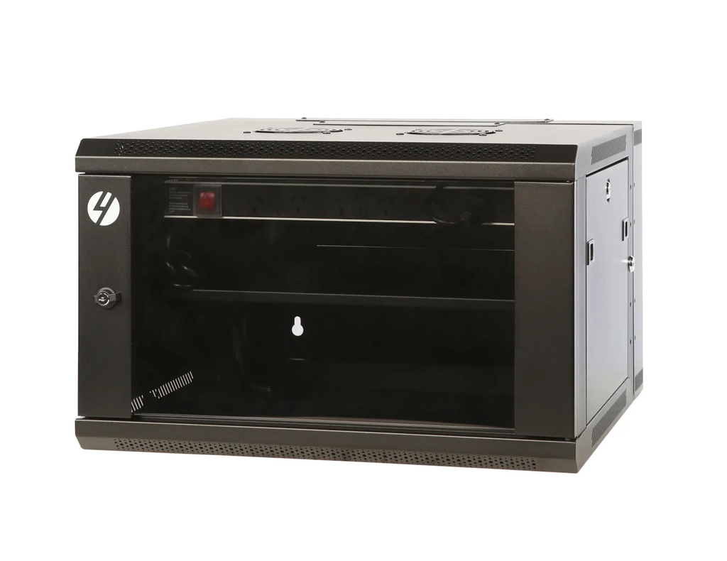 6RU 600mm Wide x 600mm Deep Hinged Wall Mount Server Rack