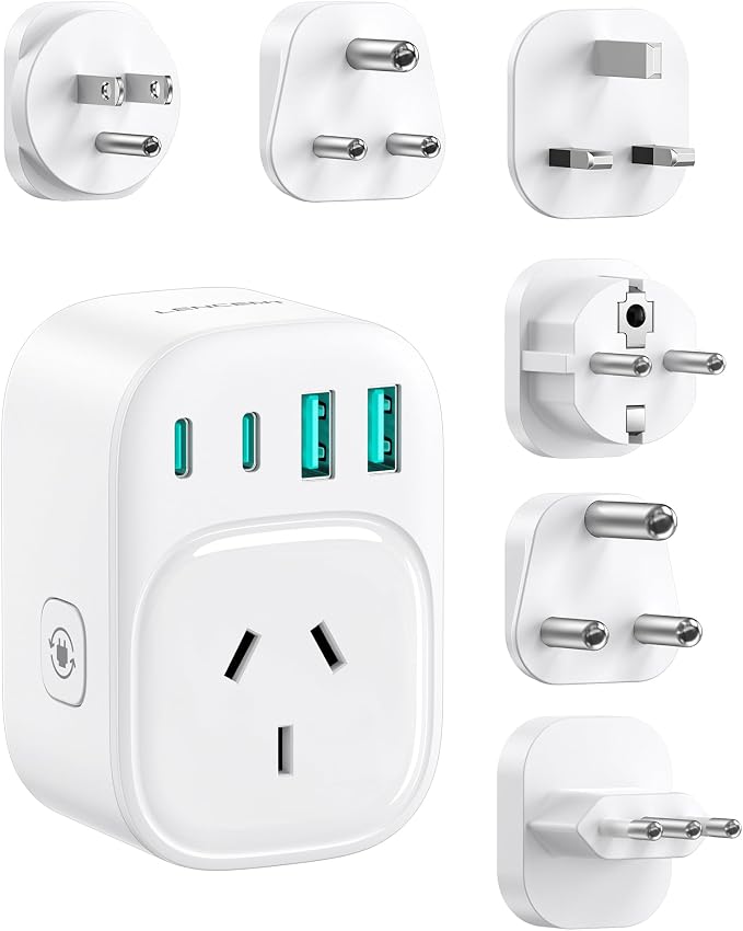 LENCENT Universal Travel Adapter, Type B/E/F/D/G/L/M International Plug
