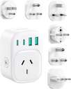 LENCENT Universal Travel Adapter, Type B/E/F/D/G/L/M International Plug