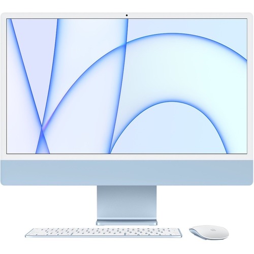 Apple iMac 24in Retina 4.5K - Blue - M1 (8-core CPU / 7-core GPU) - 8GB unified memory - 256GB SSD - Magic Mouse - Magic Keyboard