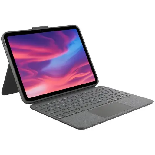 [920-011434(TOUCH)] Logitech Combo Touch Case for iPad A16/10th Gen (Oxford Grey)