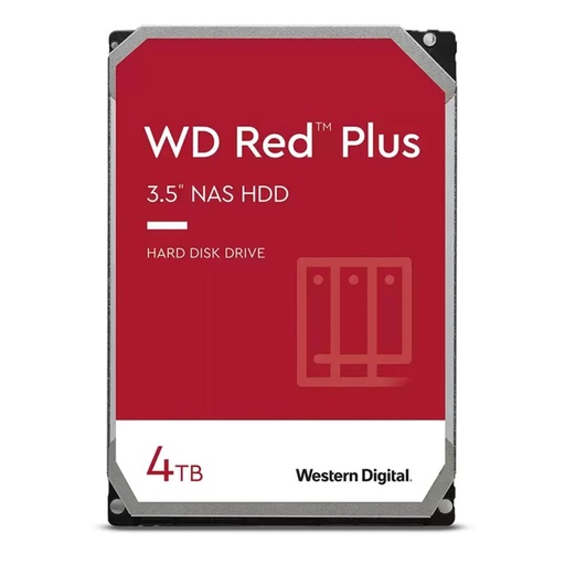 [WD40EFPX] Western Digital WD Red Plus 4TB 3.5" NAS HDD SATA III NAS Hard Drive 5400 RPM 256MB Cache 180MB/S 1mil Hours MTBF 180TB/Year