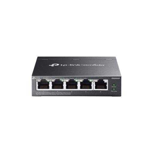 [ES205GP] TP-LINK OMADA 5-PORT EASY MANAGED GIGABIT DESKTOP SWITCH, POE+(4), GbE(5), 65W, 5YR