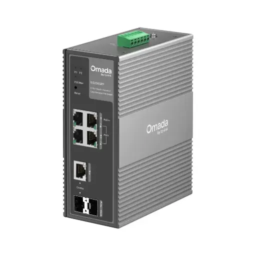 [IES206GPP] TP-LINK OMADA 6-PRT INDUST MANAGED GIGABIT SWITCH, POE+(3), POE++(1), SFP COMBO(2), 5YR